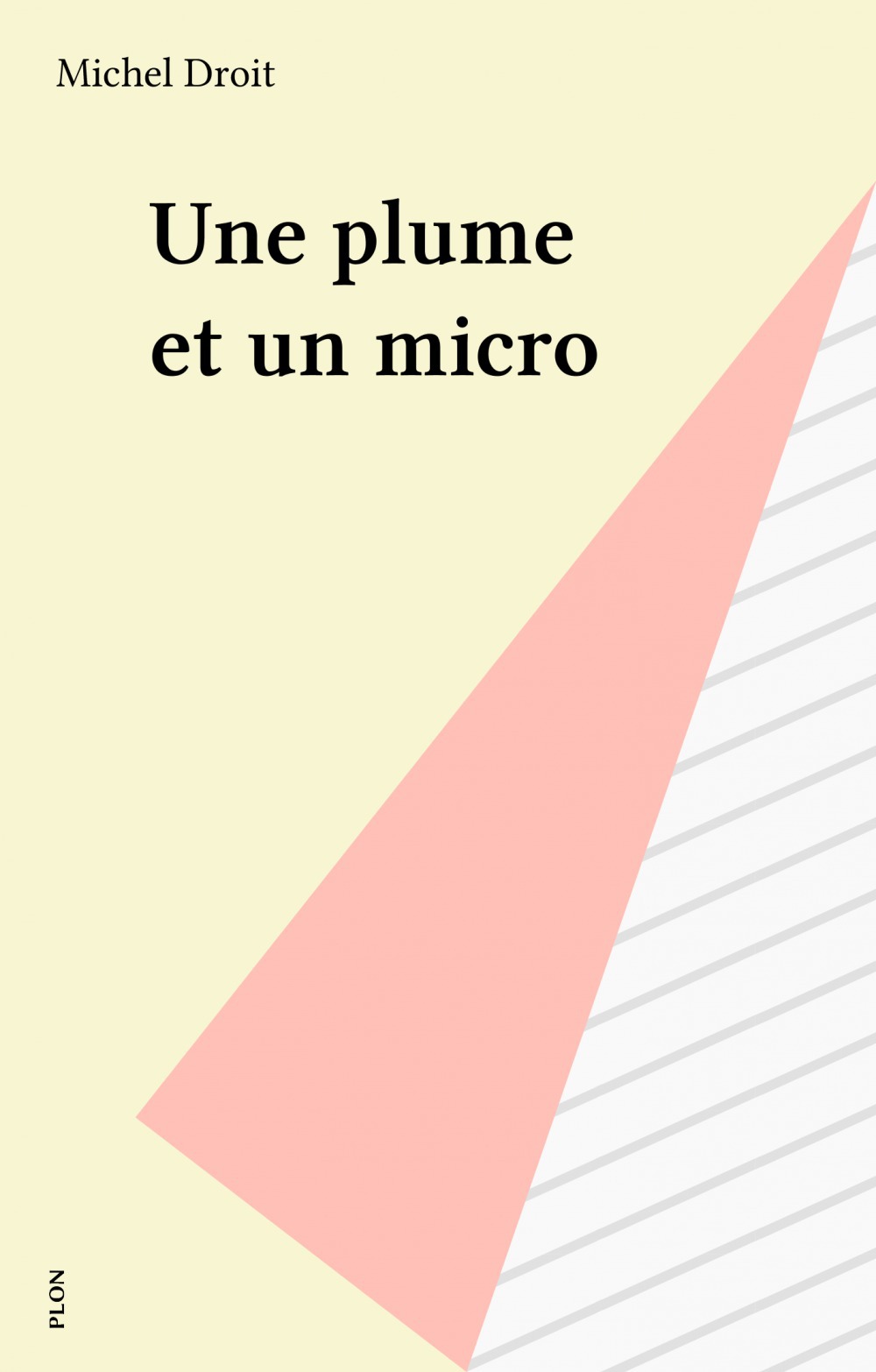 Couverture ebook de Une plume et un micro, de Droit/M