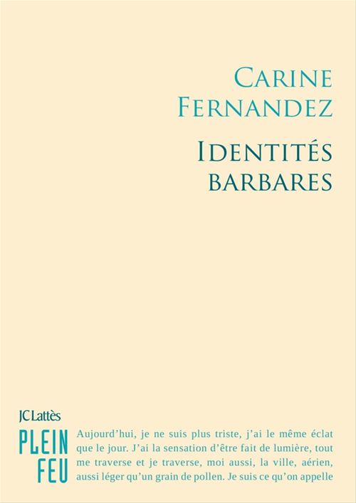 ebook cover of Identités barbares, by Carine Fernandez