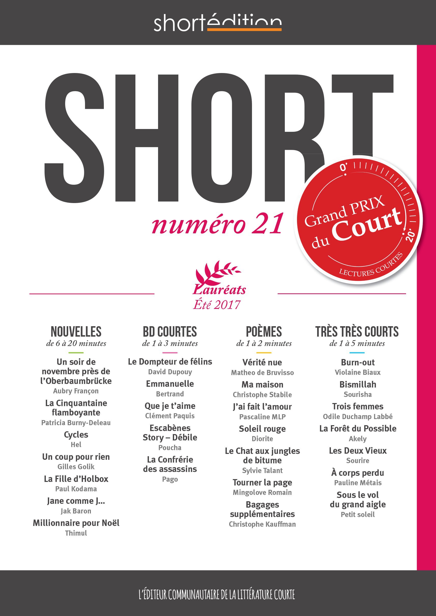 ebook cover of SHORT 21, by Auteurs Collectif