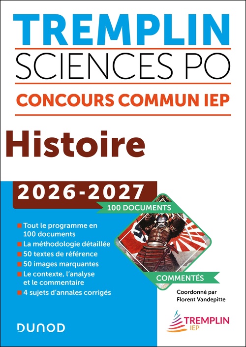 ebook cover of Tremplin Sciences Po Histoire Concours commun 2026-2027, by Florent Vandepitte