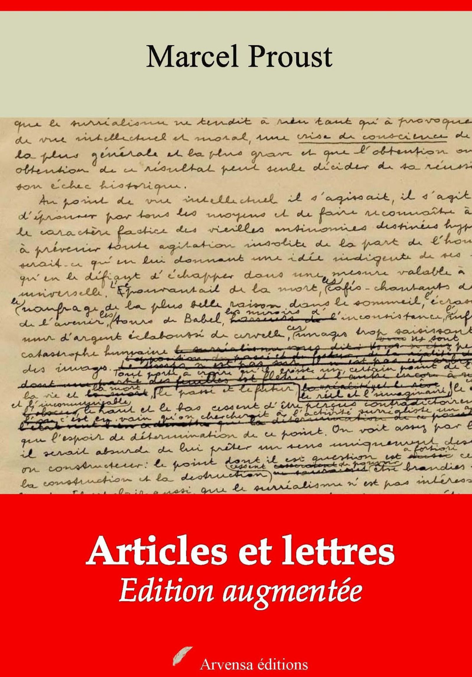 Couverture ebook de Articles et lettres - suivi d'annexes, de Marcel Proust