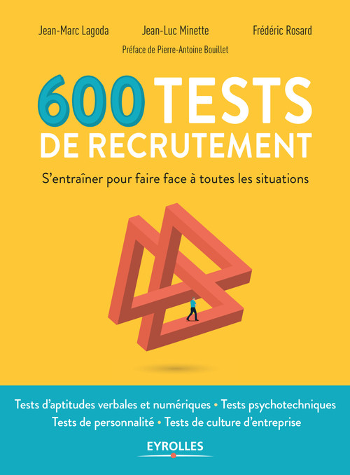 Couverture ebook de 600 tests de recrutement, de Jean-Marc Lagoda, Jean-luc Minette, Frédéric Rosard