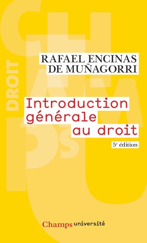 ebook cover of Introduction générale au droit, by Rafael Encinas de munagorri