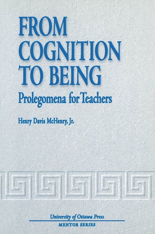 ebook cover of From Cognition to Being, by Henry Davis Mchenry