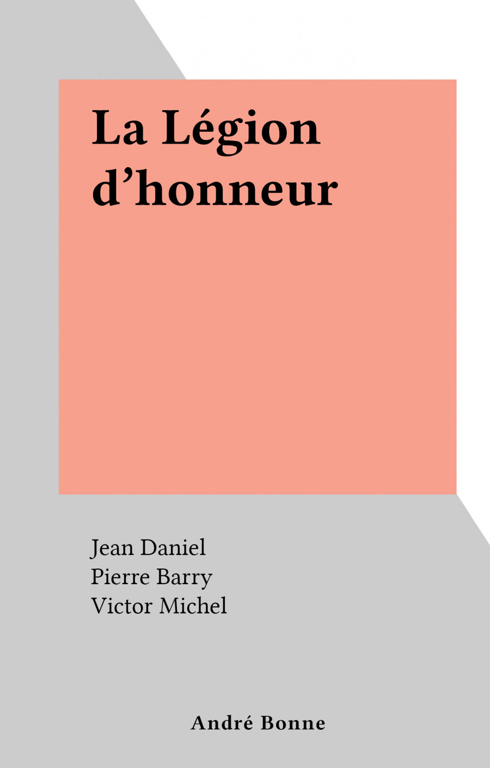 Couverture ebook de La Légion d'honneur, de Jean Daniel