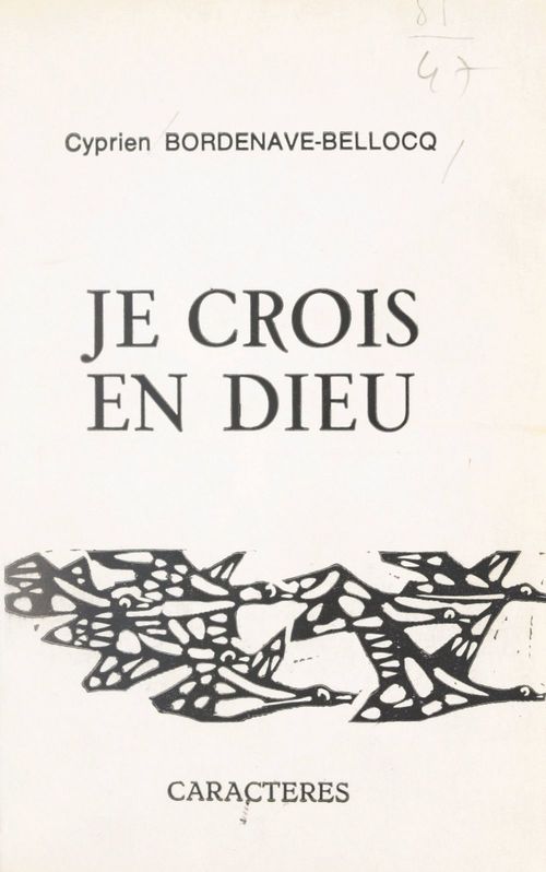 ebook cover of Je crois en Dieu, by Cyprien Bordenave-Bellocq