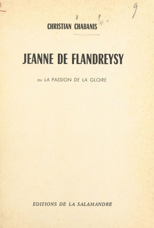 ebook cover of Jeanne de Flandreysy, by Christian Chabanis