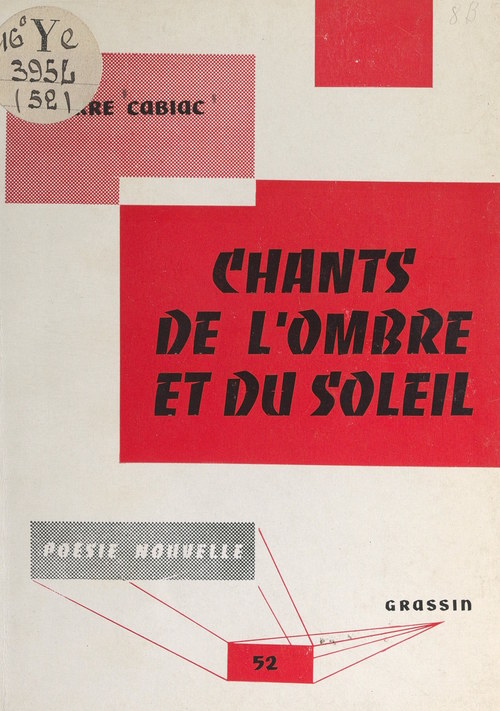 Couverture ebook de Les chants de l'ombre et du soleil, de Pierre Cabiac