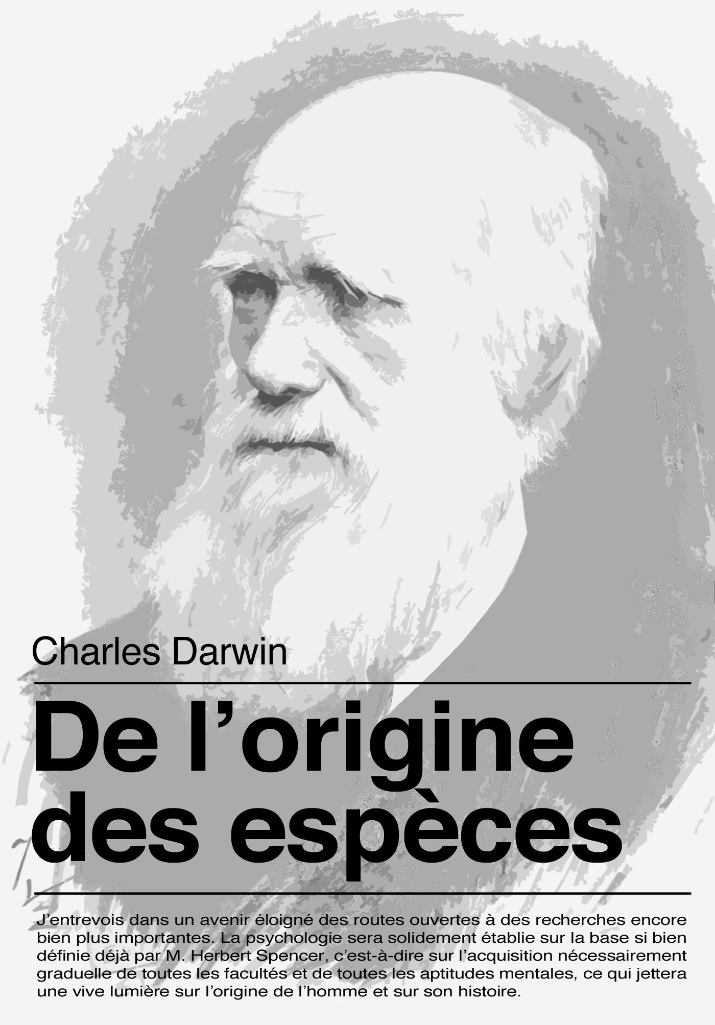 ebook cover of De l´origine des espèces, by Charles Darwin