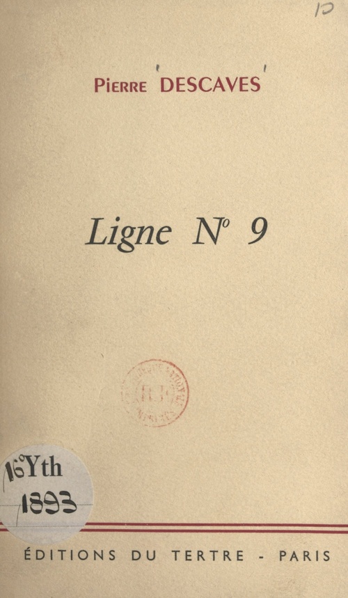 ebook cover of Ligne n° 9, by Pierre Descaves