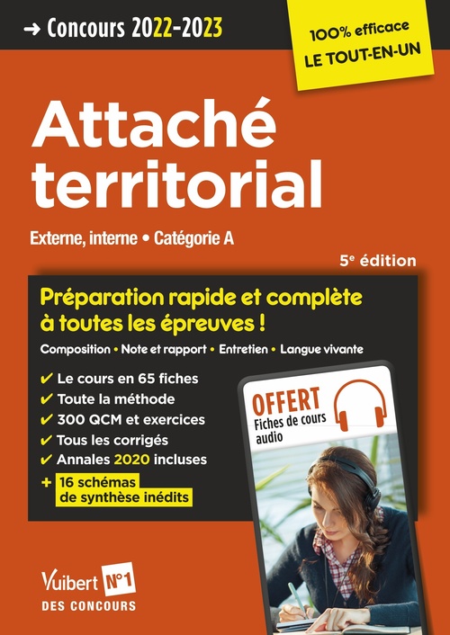 ebook cover of Concours Attaché territorial - Catégorie A - Concours 2022-2023, by Pierre-Brice Lebrun, Luc Deslandes, Pascal Leprêtre, Romain Devaux