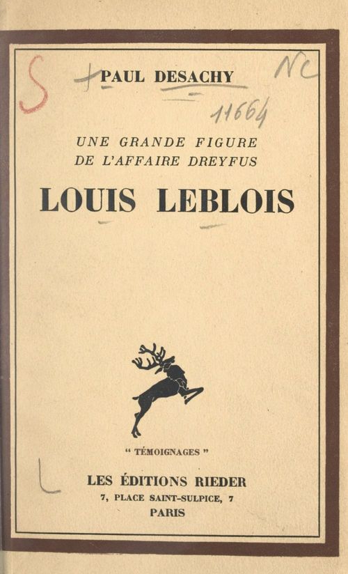 Couverture ebook de Louis Leblois, de Paul Desachy