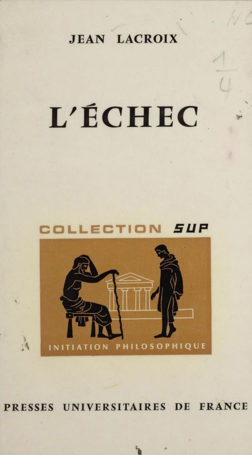 ebook cover of L'échec, by Jean Lacroix