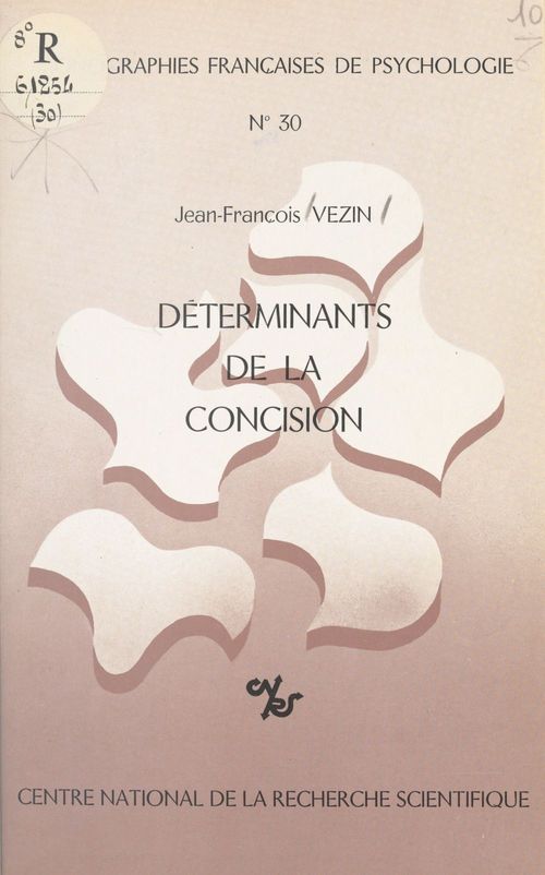 ebook cover of Déterminants de la concision, by Jean-Francois Vezin