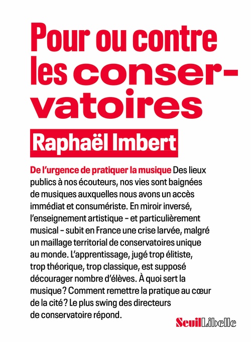 ebook cover of Pour ou contre les Conservatoires, by Raphaël Imbert