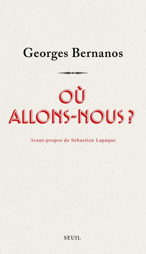 Couverture ebook de Où allons-nous ?, de Georges Bernanos