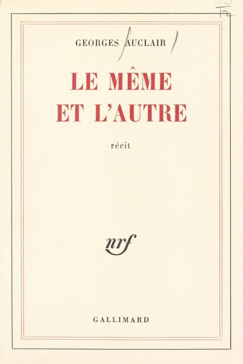Couverture ebook de Le même et l'autre, de Georges Auclair