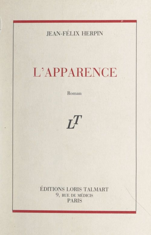 Couverture ebook de L'apparence, de Jean-Felix Herpin