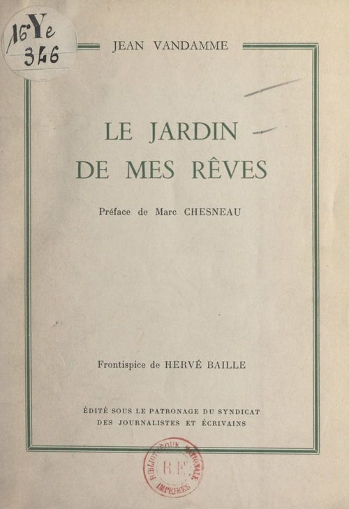 ebook cover of Le jardin de mes rêves, by Jean Vandamme