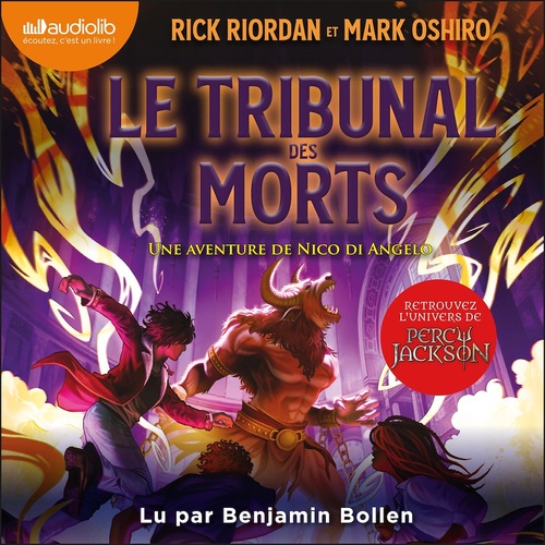 audiobook cover of Le Tribunal des morts, by Rick Riordan, Mark Oshiro