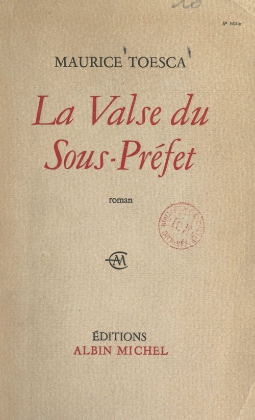 Couverture ebook de La valse du Sous-Préfet, de Maurice Toesca