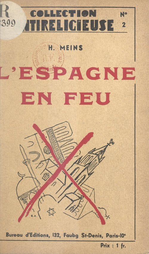ebook cover of L'Espagne en feu, by H. Meins