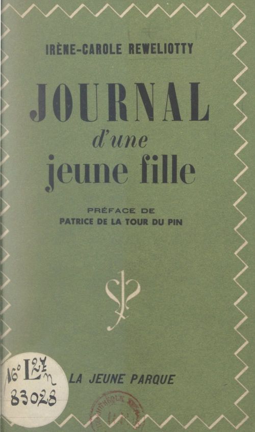 Couverture ebook de Journal d'une jeune fille, de Irene-Carole Reweliotty