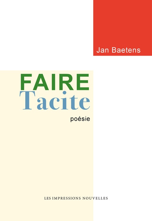 Couverture ebook de Faire tacite, de Jan BAETENS