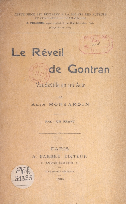 Couverture ebook de Le réveil de Gontran, de Alin Monjardin