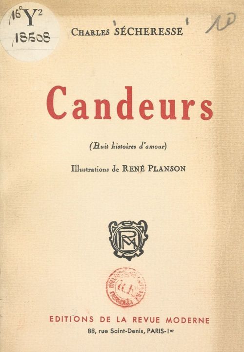 Couverture ebook de Candeurs, de Charles Secheresse