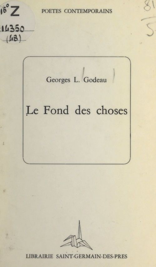 ebook cover of Le fond des choses, by Georges L. Godeau