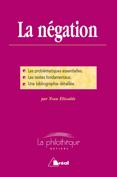 Couverture ebook de La négation, de Yvan Elissalde