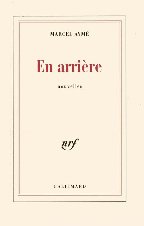 Couverture ebook de En arrière, de Marcel Aymé