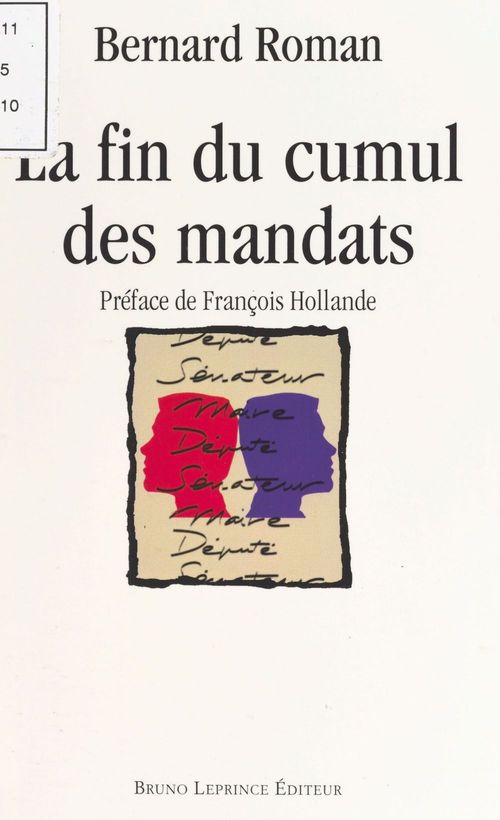ebook cover of La fin du cumul des mandats, by Bernard Roman