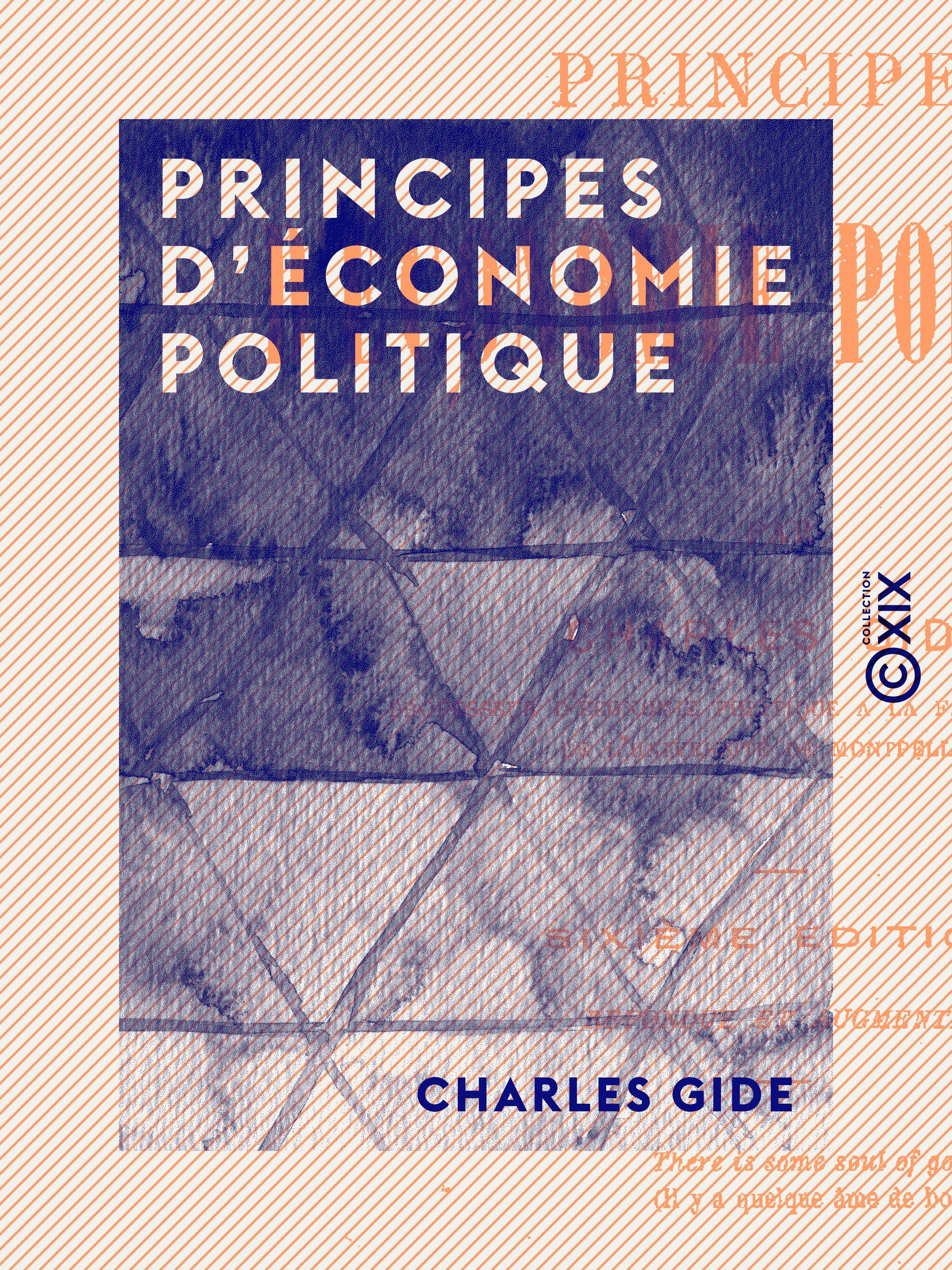 ebook cover of Principes d'économie politique, by Charles Gide