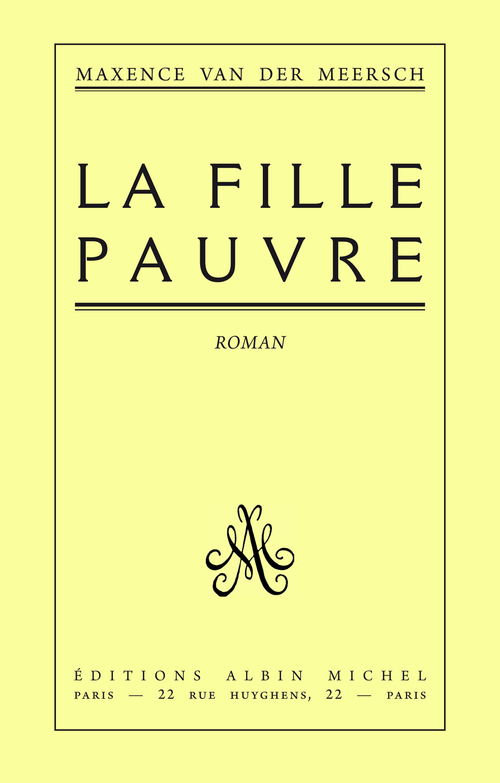ebook cover of La Fille pauvre, by Maxence Van der meersch