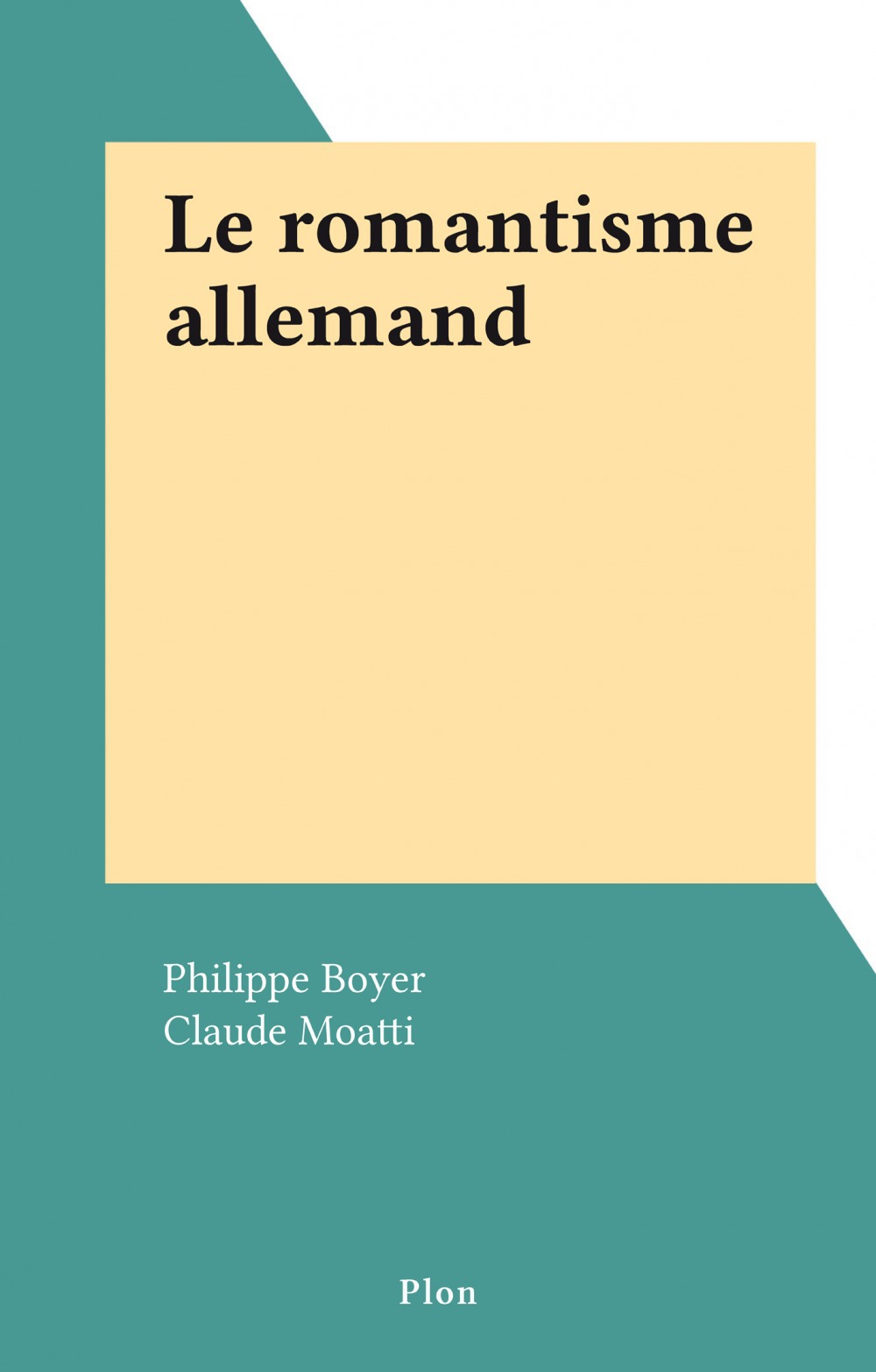 Couverture ebook de Le romantisme allemand, de Philippe Boyer