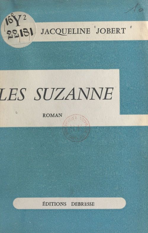 ebook cover of Les Suzanne, by Jacqueline Jobert