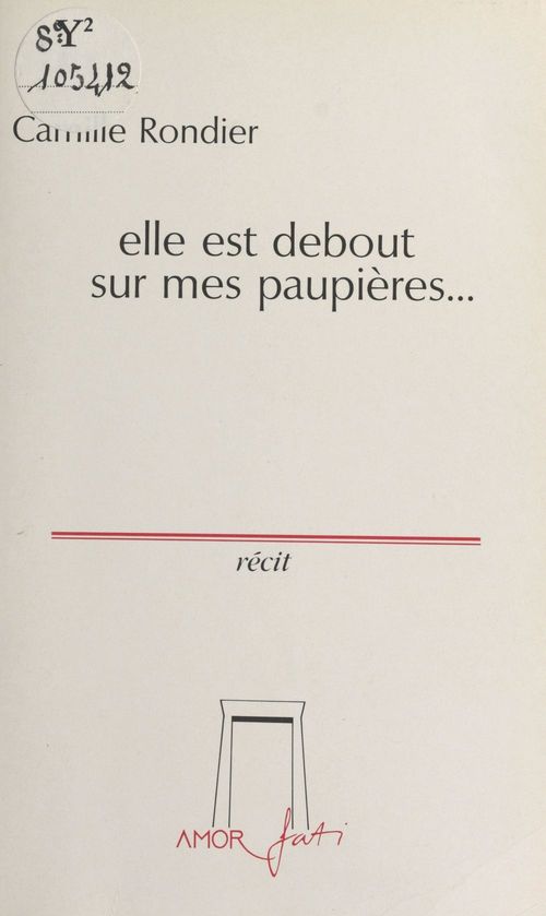 Couverture ebook de Elle est debout sur mes paupières, de Camille Rondier