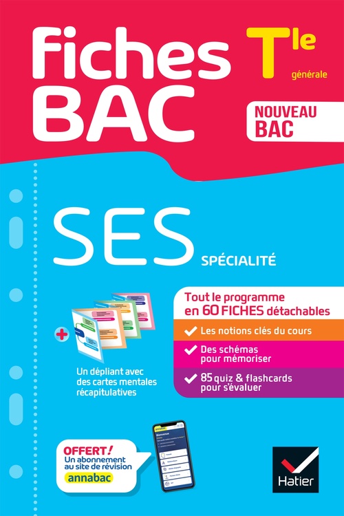 ebook cover of Fiches bac - SES Tle (spécialité) - Bac 2027, by Séverine Bachelerie-Marteau, Sylvie Godineau, Céline Le Feuvre, Sylvain Leder, Denis Martin, François Porphire, Franck R