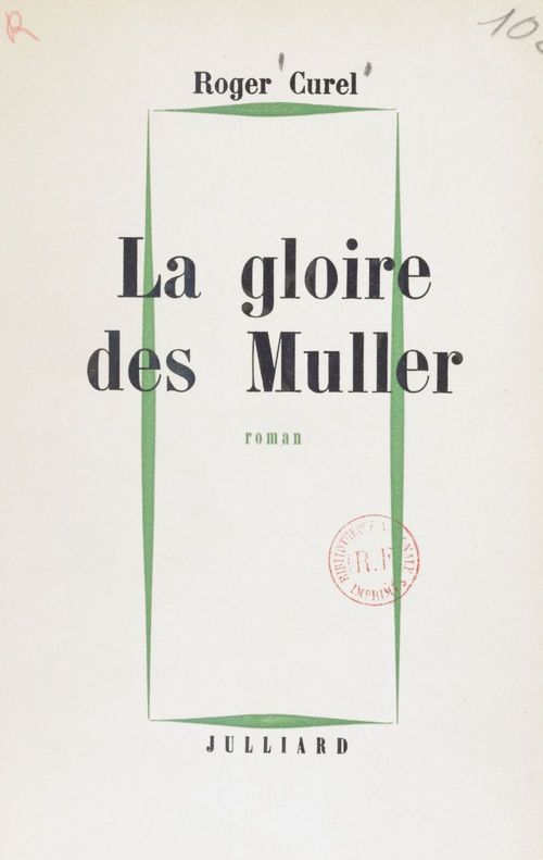 Couverture ebook de La gloire des Muller, de Roger Curel