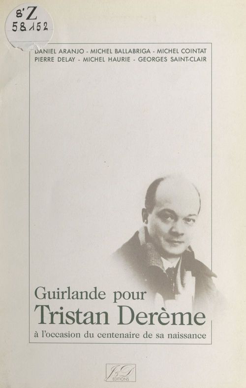 Couverture ebook de Guirlande pour Tristan Derème, de Collectif