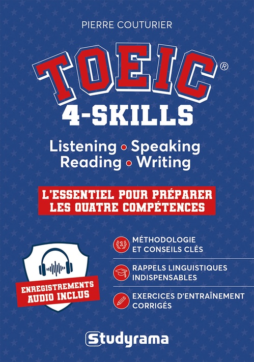 Couverture ebook de TOEIC® 4-Skills - L'essentiel pour préparer les quatre compétences, de Pierre Couturier