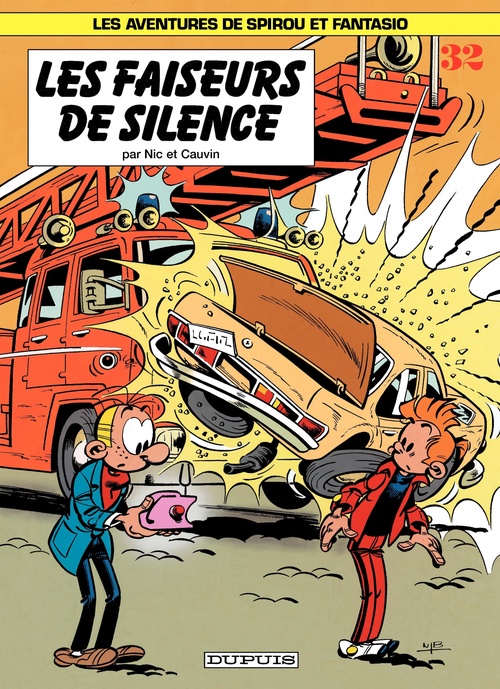 Couverture ebook de Spirou et Fantasio - Tome 32 - Les faiseurs de silence, de Raoul Cauvin, Nic