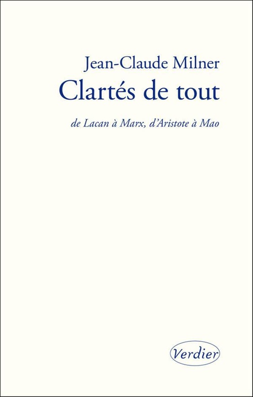 Couverture ebook de Clartés de tout, de Jean-Claude Milner