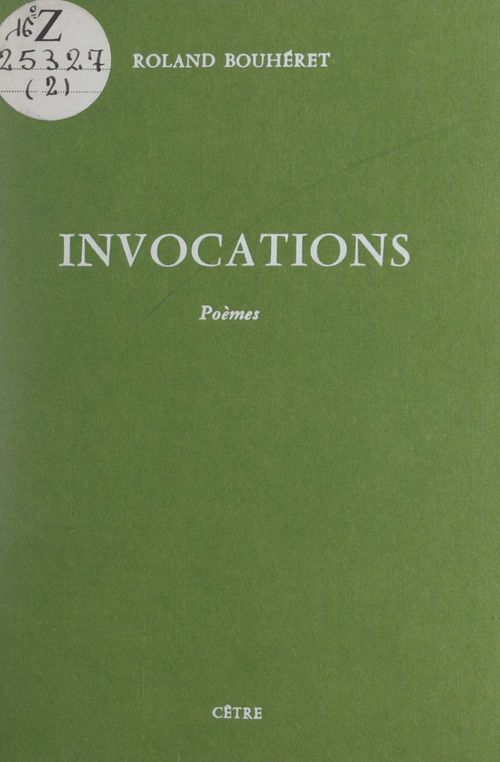 Couverture ebook de Invocations, de Roland Bouheret
