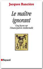 Couverture ebook de Le Maître ignorant, de Jacques Rancière