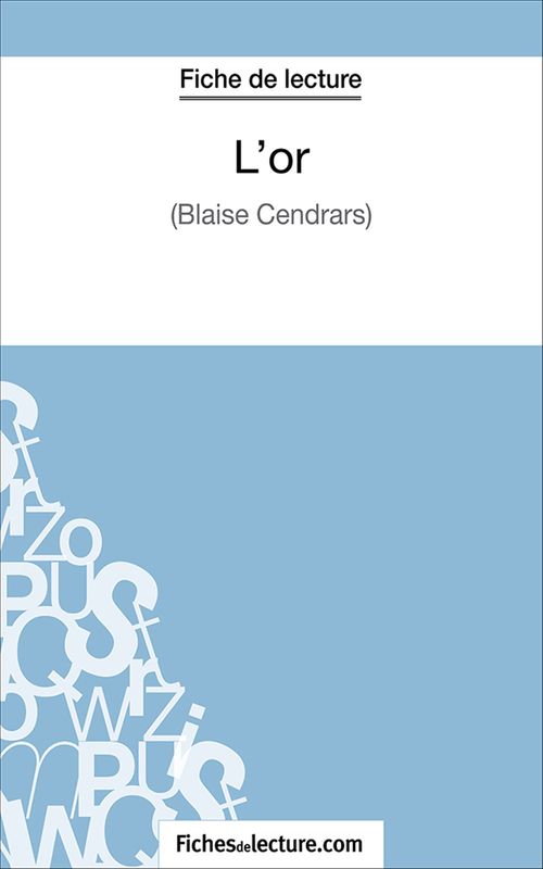 ebook cover of L'or, by Laurence Binon, Fichesdelecture.Com