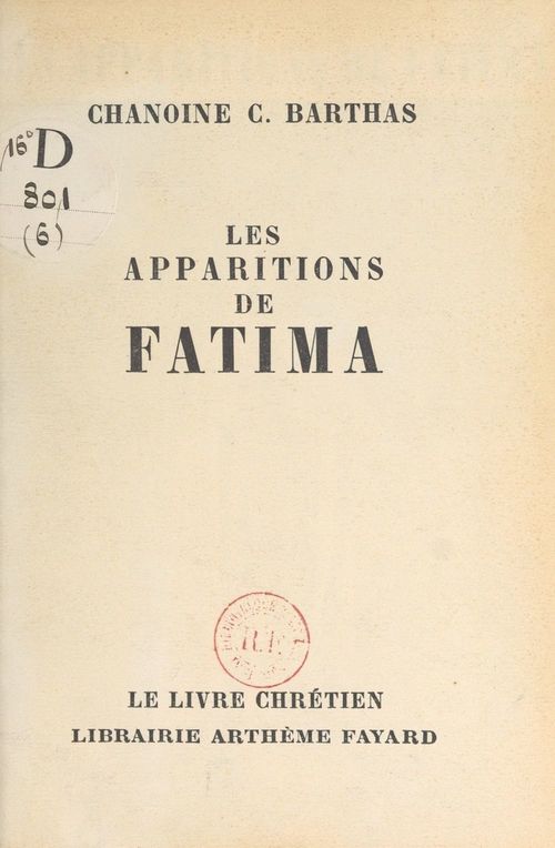 ebook cover of Les apparitions de Fatima, by Casimir Barthas