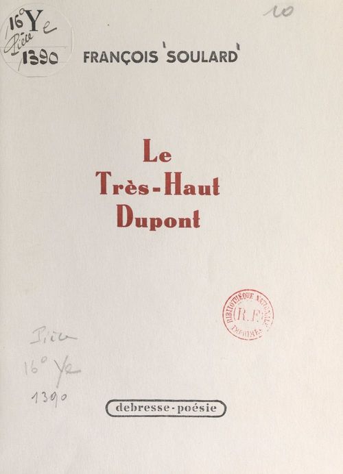 ebook cover of Le Très-Haut Dupont, by Francois Soulard
